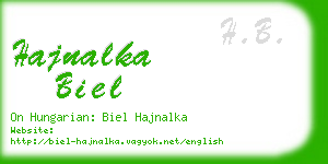 hajnalka biel business card